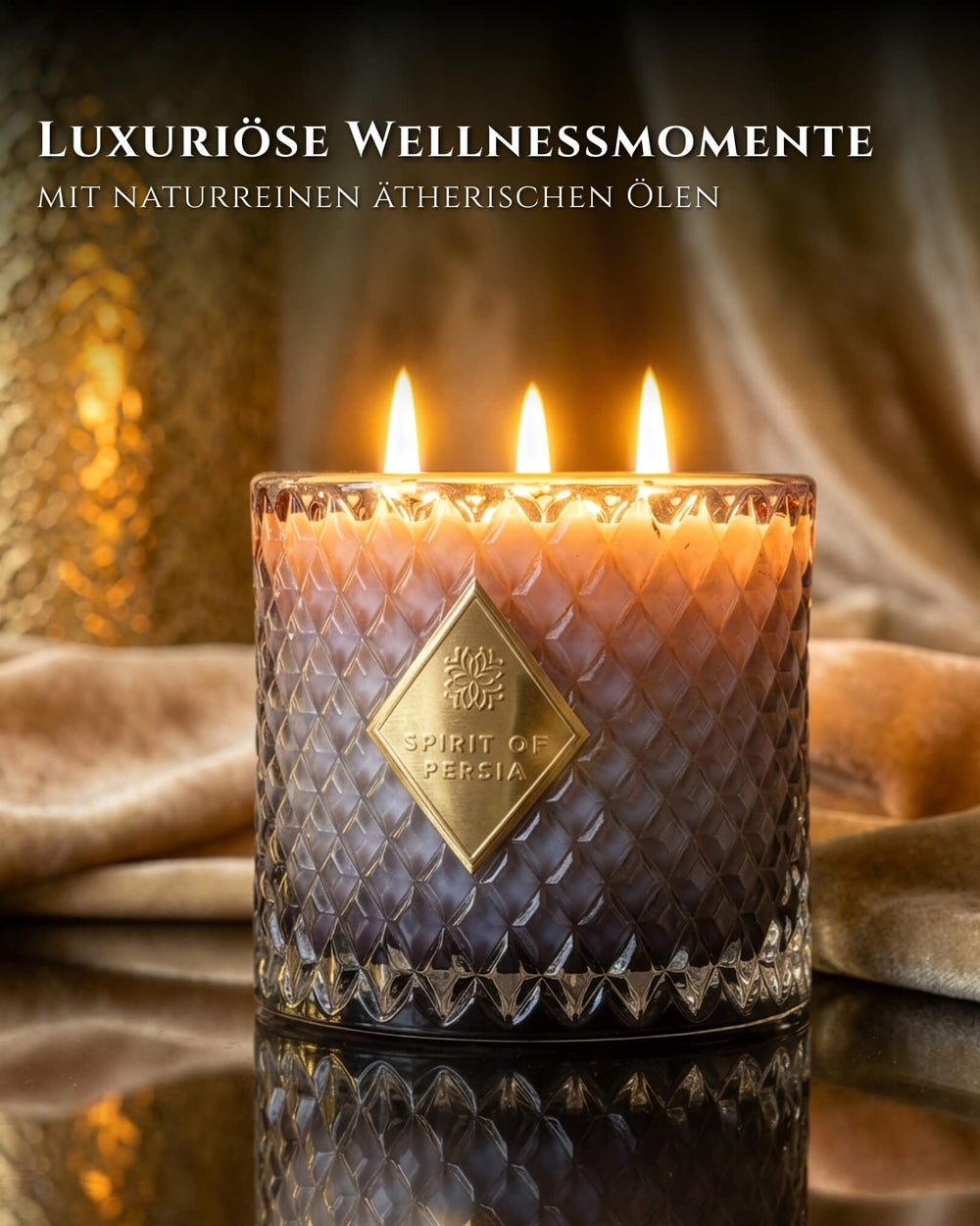 Orientalische Oud-Duftkerze Isfahan, 500 ml aus Sojawachs – Weihrauch & Myrrhe, Spirit of Persia