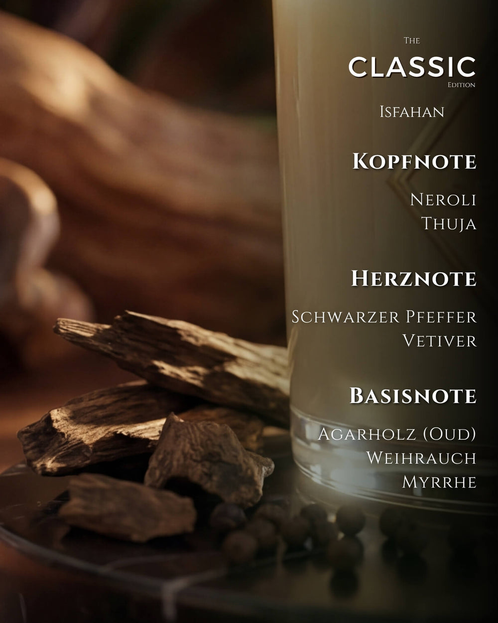Orientalische Oud-Duftkerze Isfahan Probegröße 180 ml aus Sojawachs – Weihrauch & Myrrhe – Spirit of Persia