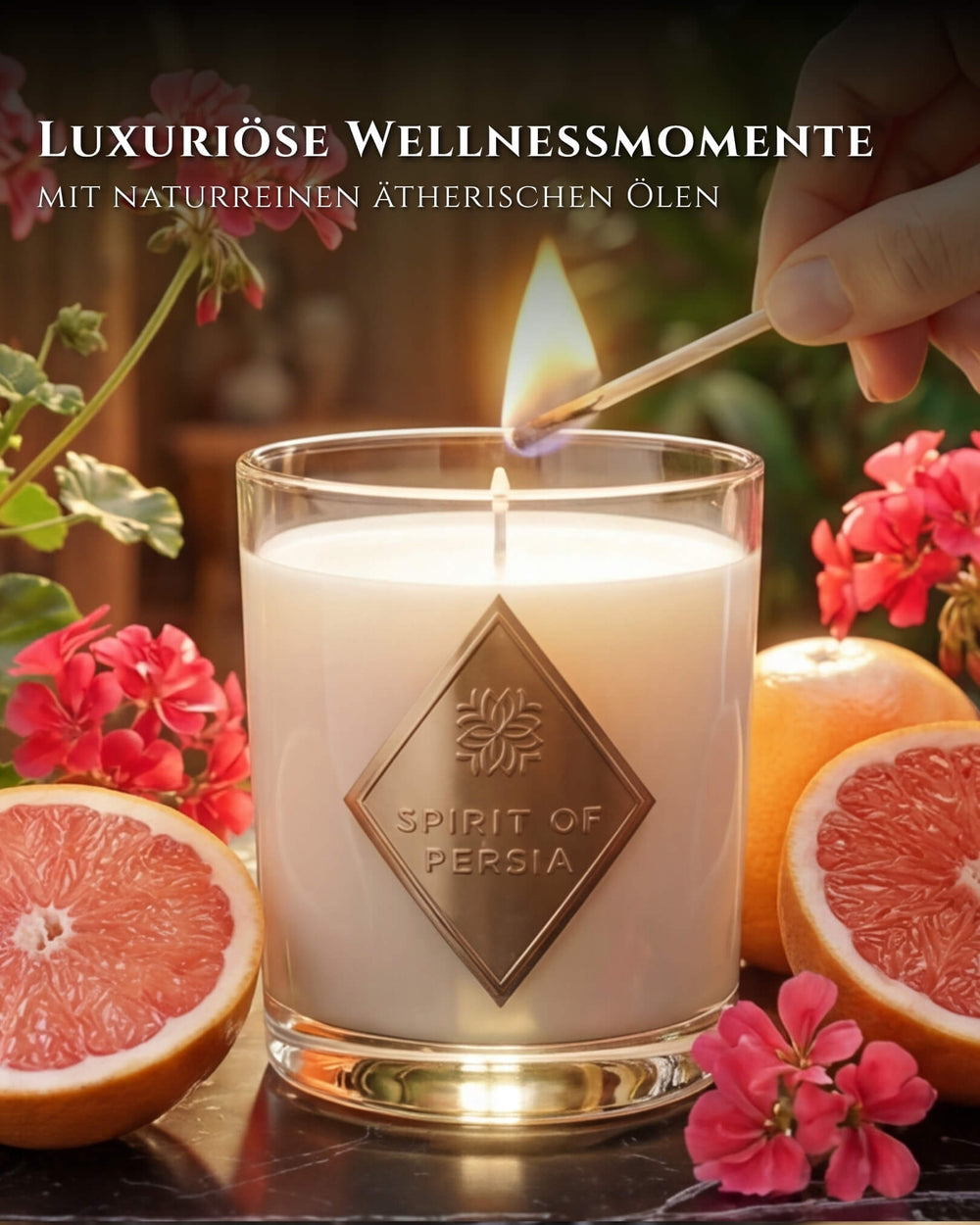 Duftkerze Avesta Probegröße 180 ml aus Sojawachs – Oud, Myrrhe & Vetiver – Spirit of Persia