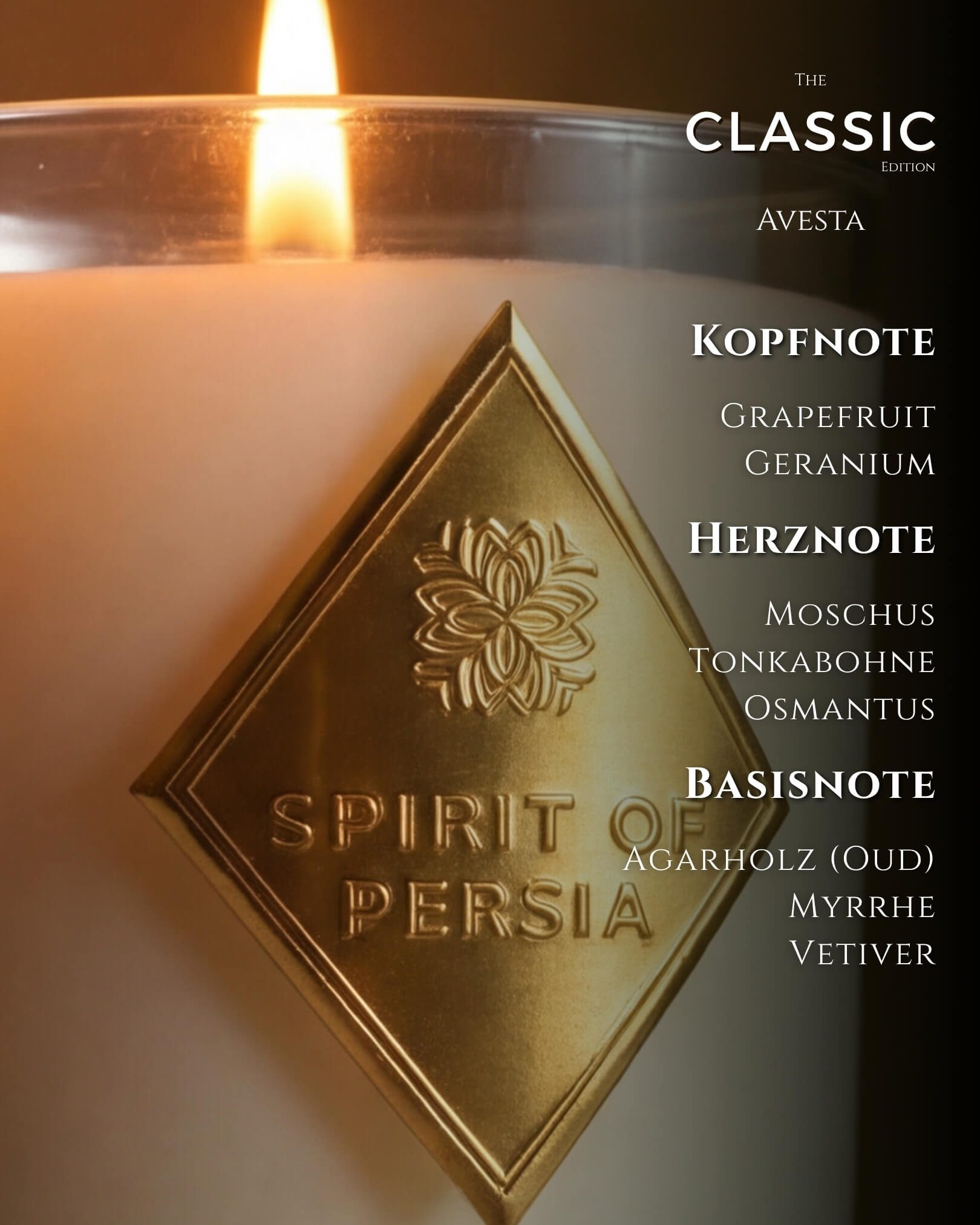 Classic-Set Magic of Meditation mit vier Probegrößen-Duftkerzen (180 ml) aus Sojawachs – Spirit of Persia