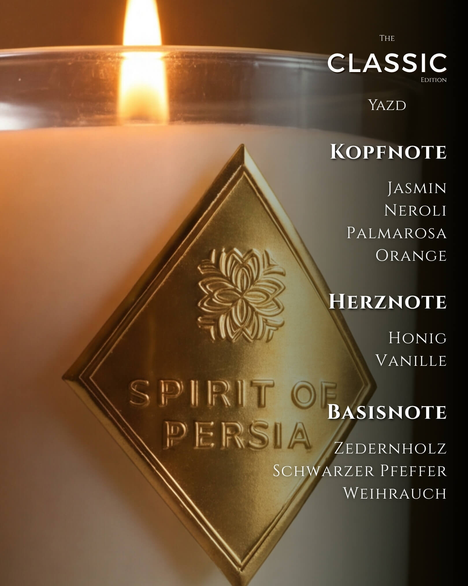 Classic-Set Journey to Persia mit vier Probegrößen-Duftkerzen (180 ml) aus Sojawachs – Spirit of Persia