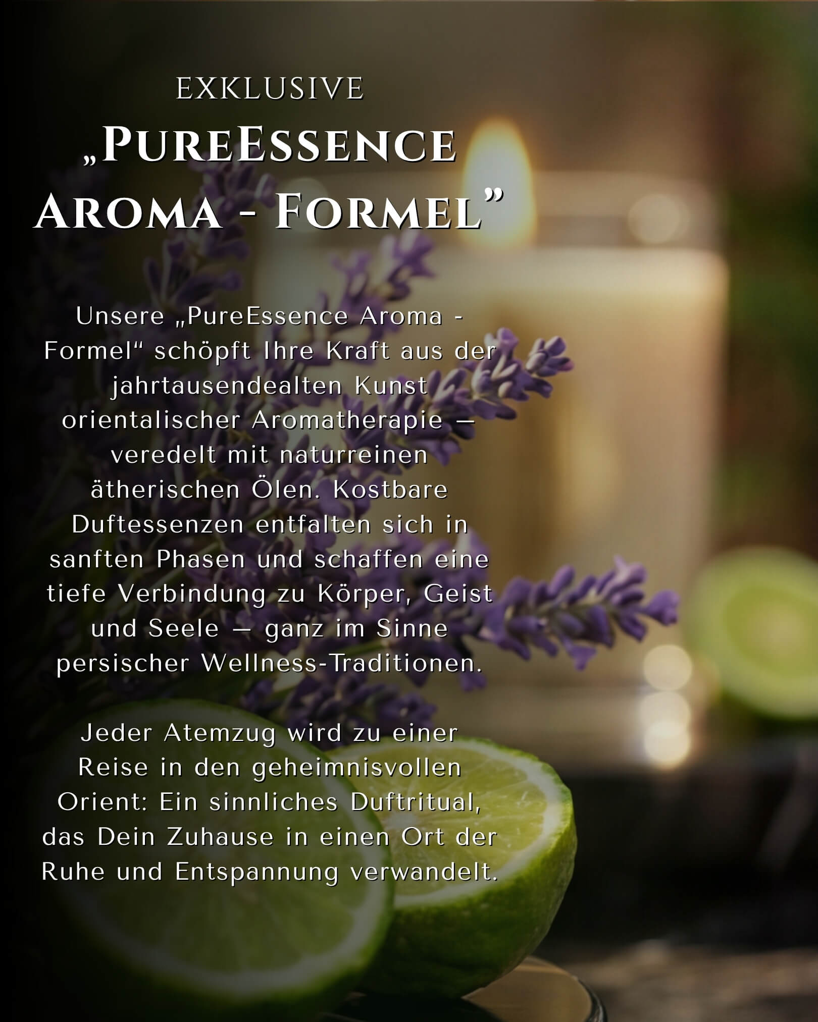 Duftkerze Zarathustra Probegröße 180 ml aus Sojawachs – Lavendel, Vanille & Sandelholz – Spirit of Persia