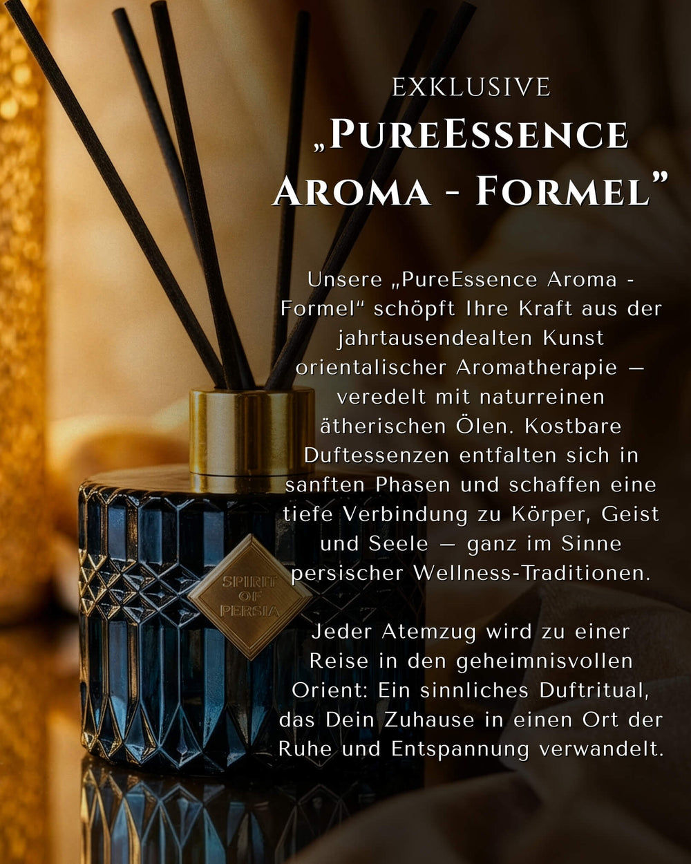 Persian Nights Diffuser mit PureEssence Aroma-Formel aus naturreinen ätherischen Ölen – Spirit of Persia