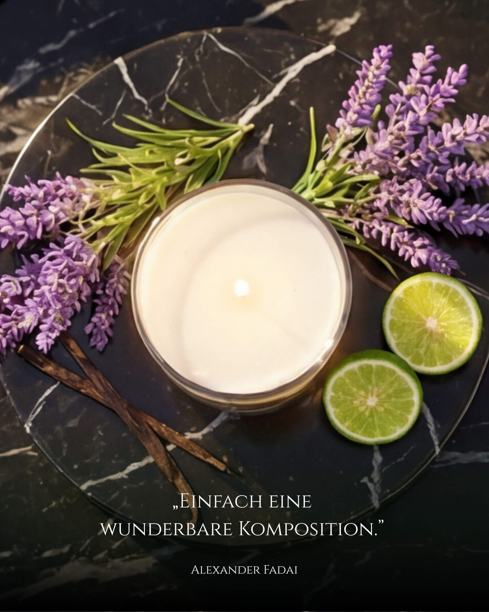 Duftkerze Zarathustra Probegröße 180 ml aus Sojawachs – Lavendel, Vanille & Sandelholz – Spirit of Persia