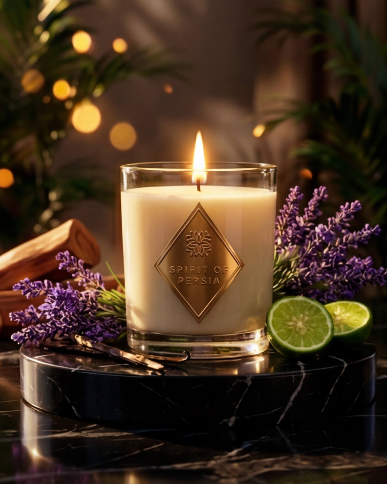 Duftkerze Zarathustra Probegröße 180 ml aus Sojawachs – Lavendel, Vanille & Sandelholz – Spirit of Persia