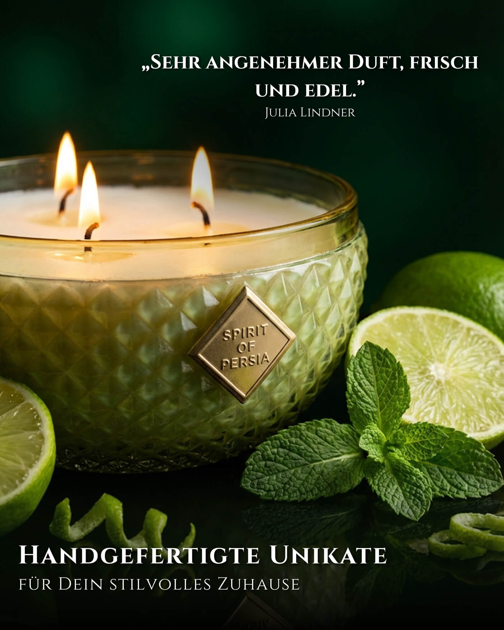 Handgefertigte Duftkerze Hafez aus Sojawachs mit Kundenbewertung – Spirit of Persia