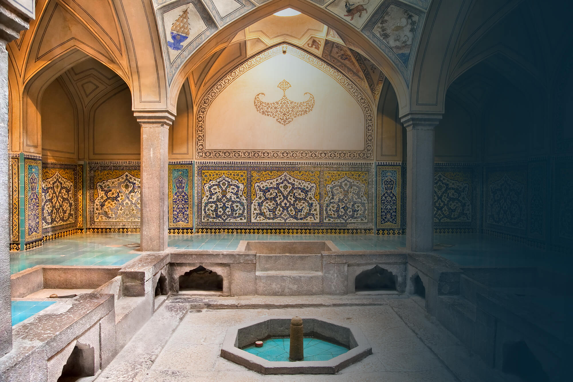 Ein Bild vom persischen Badehaus Hammam Ali Gholi Agha.